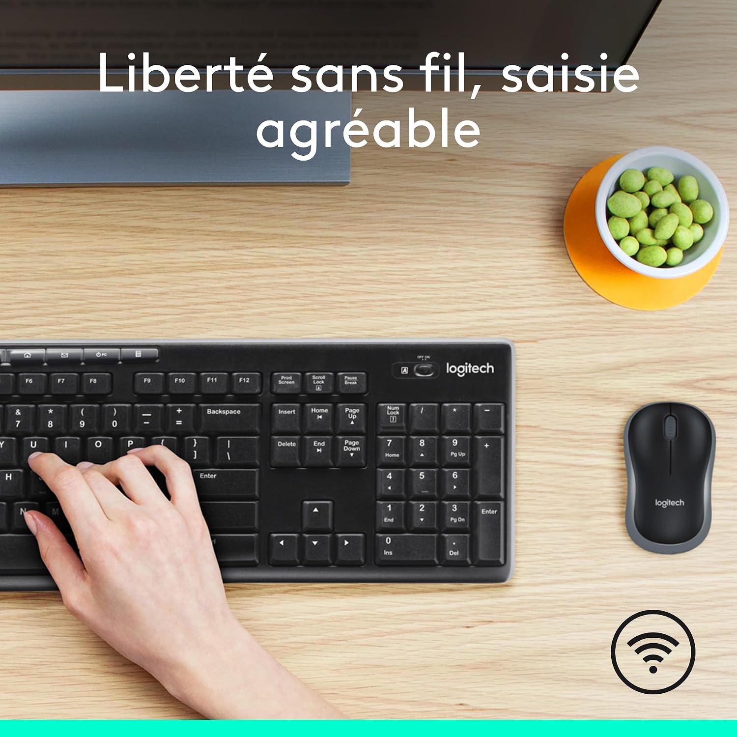 Thumbnail 1 de Logitech MK270 Combo Clavier Souris sans Fil pour Windows – Fiable et longévité assurée
