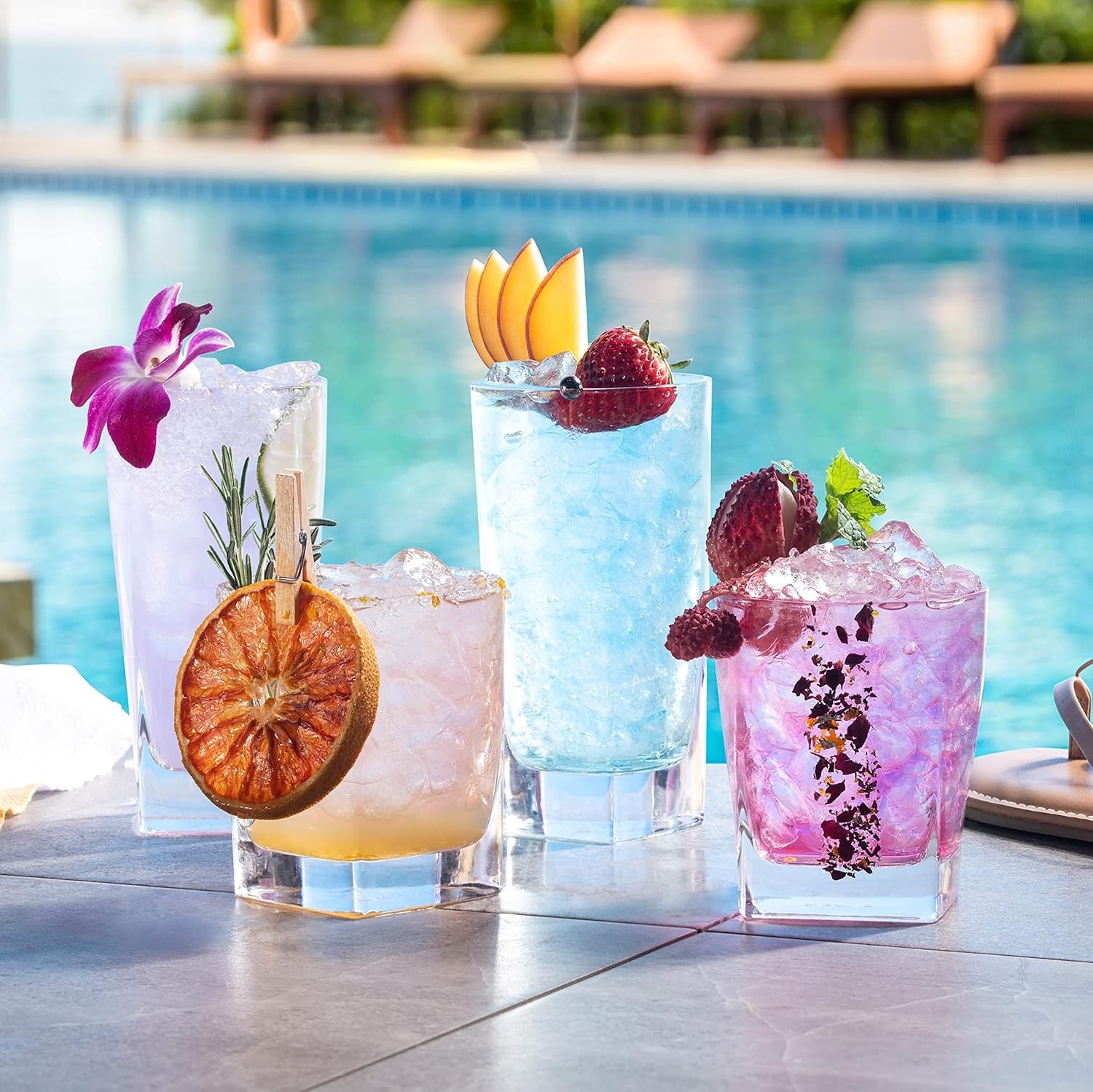 Thumbnail 2 de Le'raze Collins Everyday Drinking Glasses Set of 16: 8 Tall Highball + 8 Short Old Fashioned