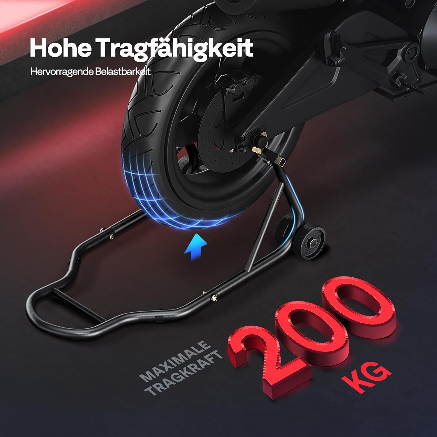 Detalle de SPECSTAR Strapazierfähige Motorrad-Hinterrad-Hebebühne Universal Sport Bike Schwinge Spule Ständer-Combo für Suzuki Yamaha Honda Kawasaki