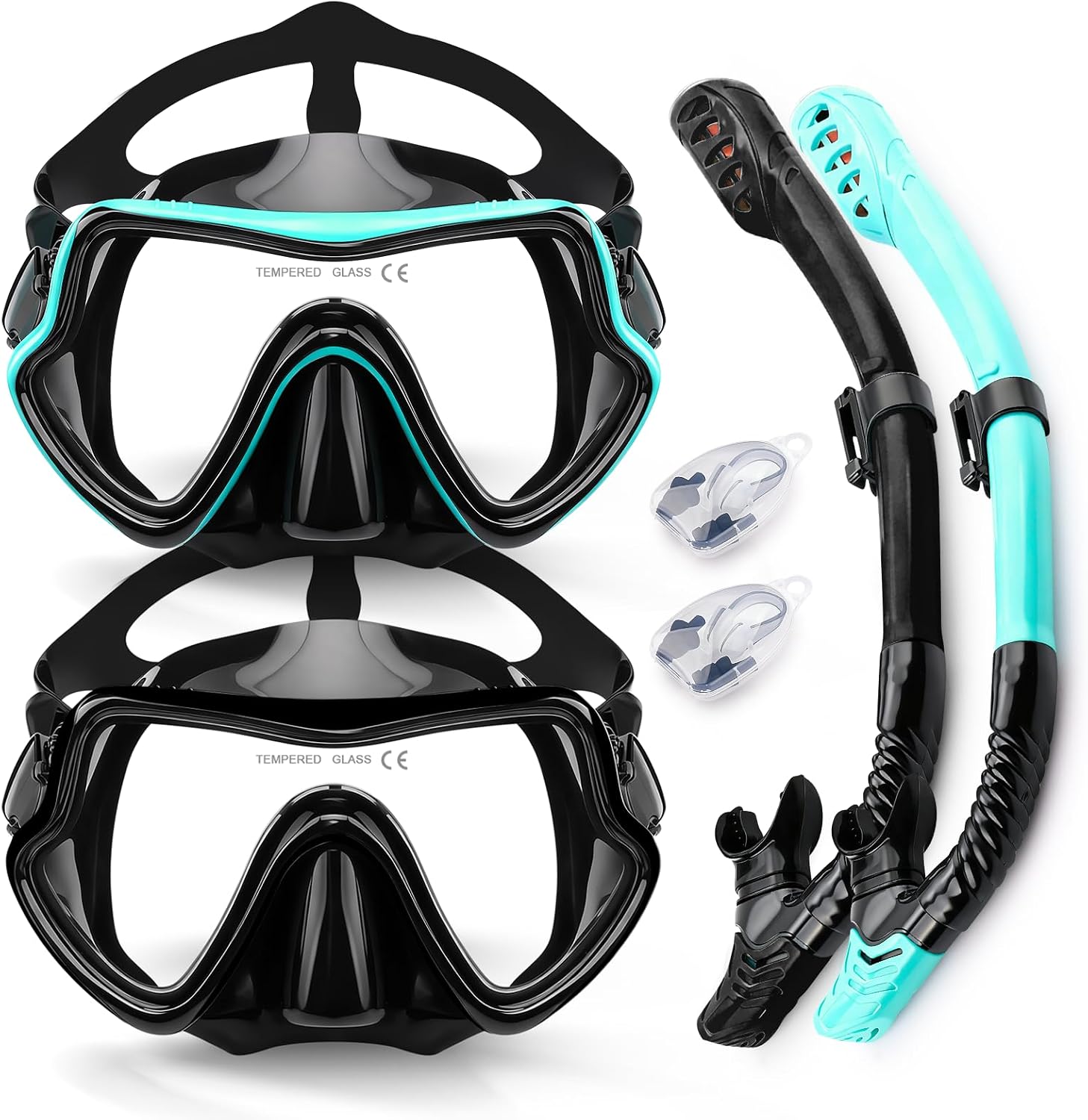 Detalle de Vogista Dry Top Snorkel Set Adults — 5-in-1 Snorkelling Gear for Beginners to Enthusiasts