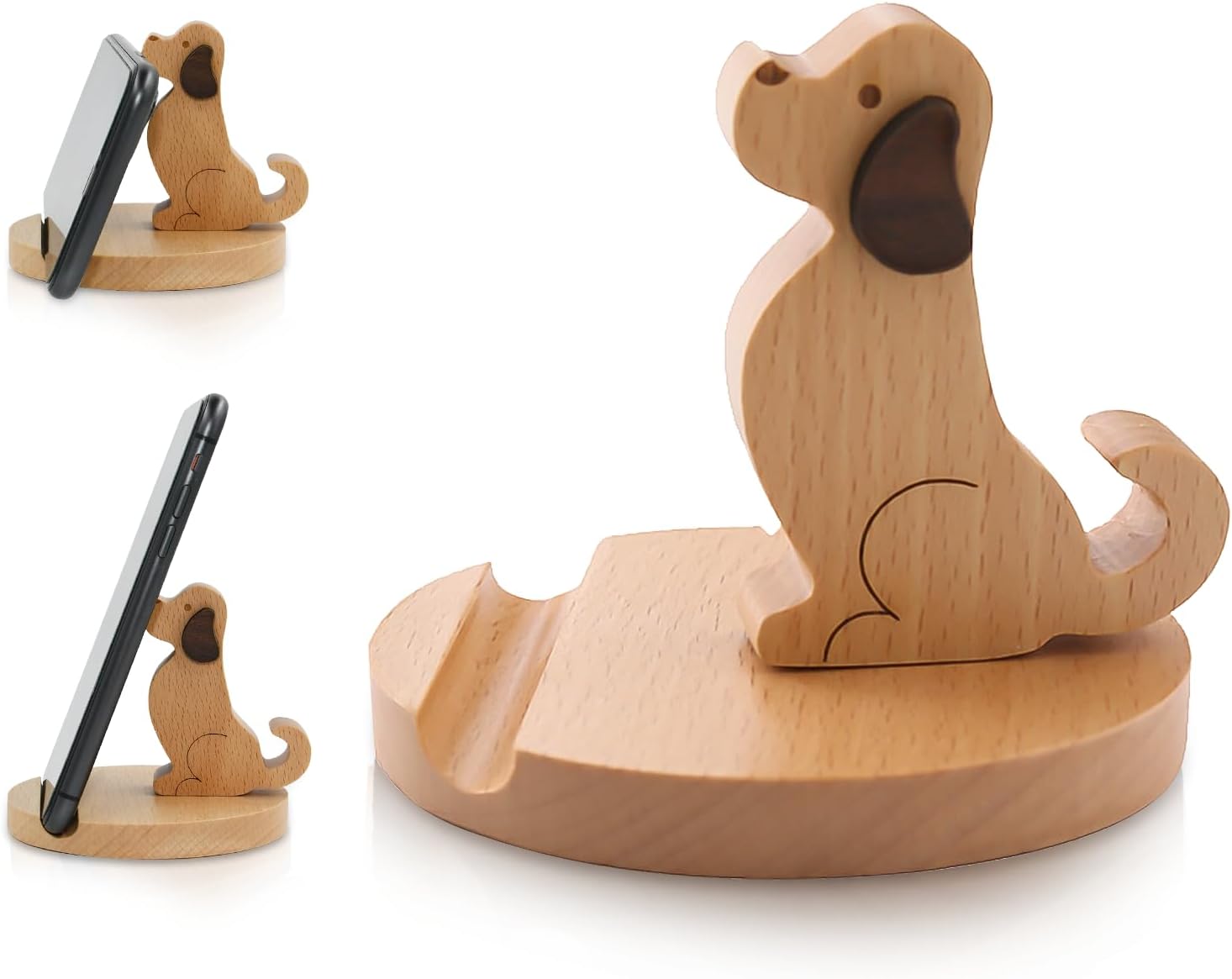 IHONYI wooden phone stand for dog lovers