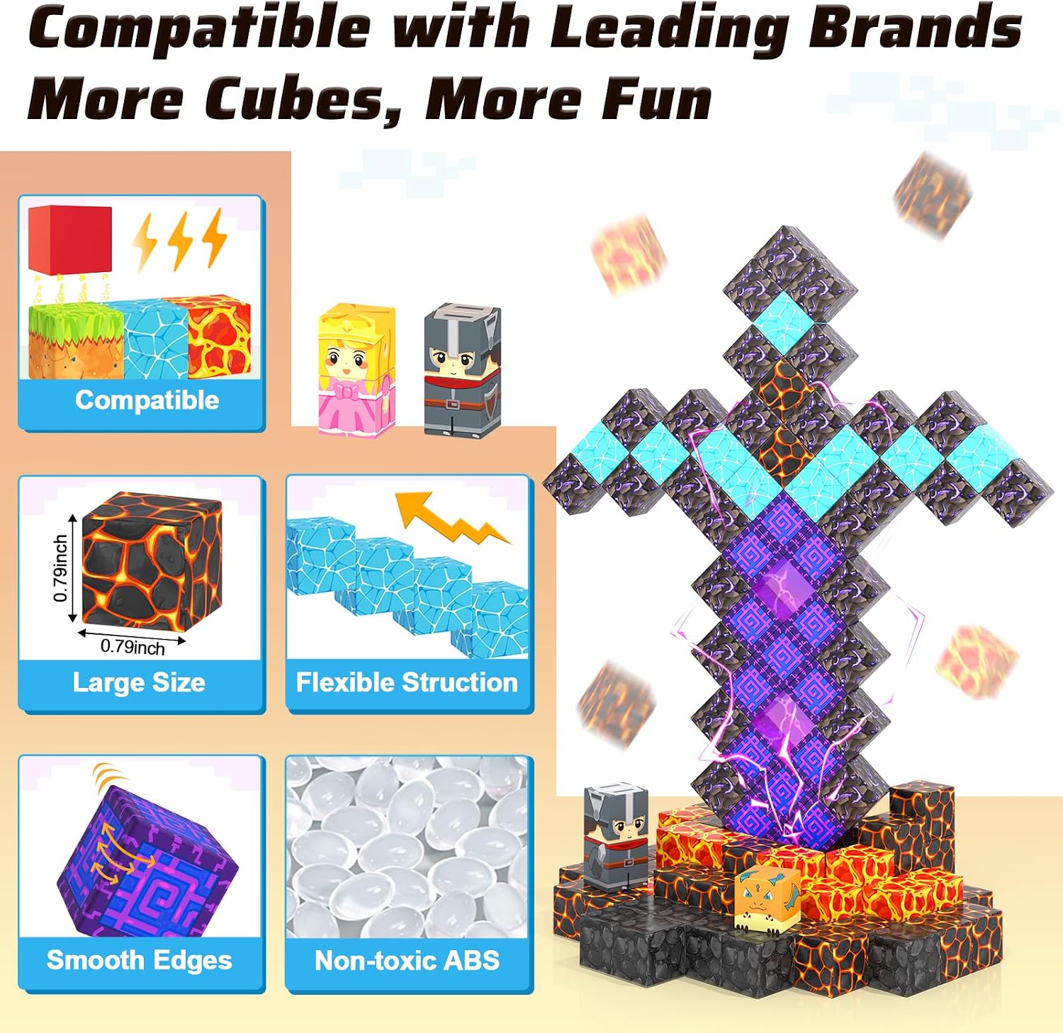 Thumbnail 1 de Coodoo Magnetische Bausteine 110 Teile – Lernspielzeug 🧩