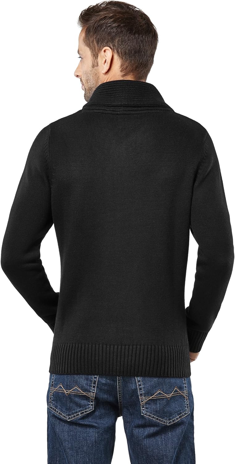 Thumbnail 2 de Maglione pullover elegante da uomo Vincenzo Boretti, collo sciallato a costine slim