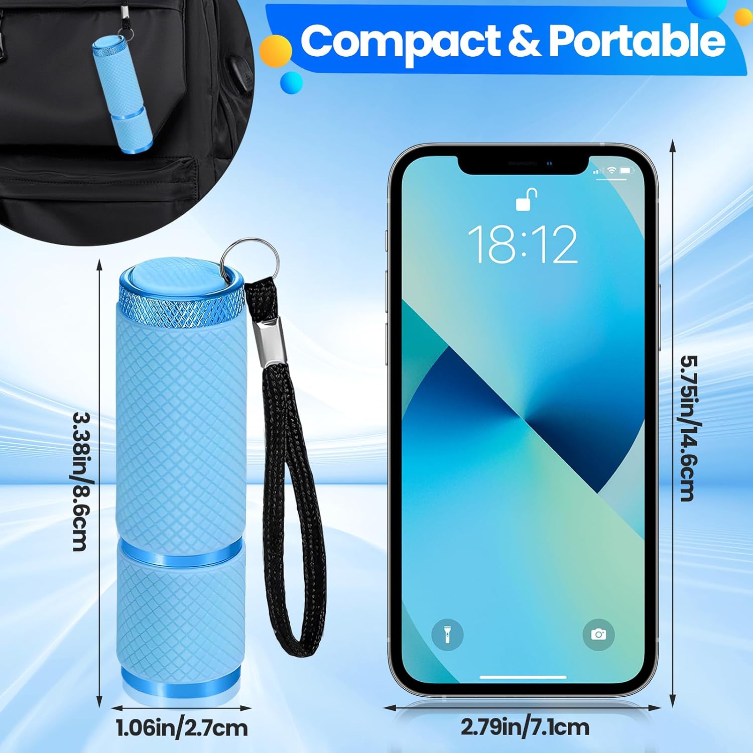 Thumbnail 2 de LANZHANFEI 4 Pack Mini Torch with 9 LEDs 🔦