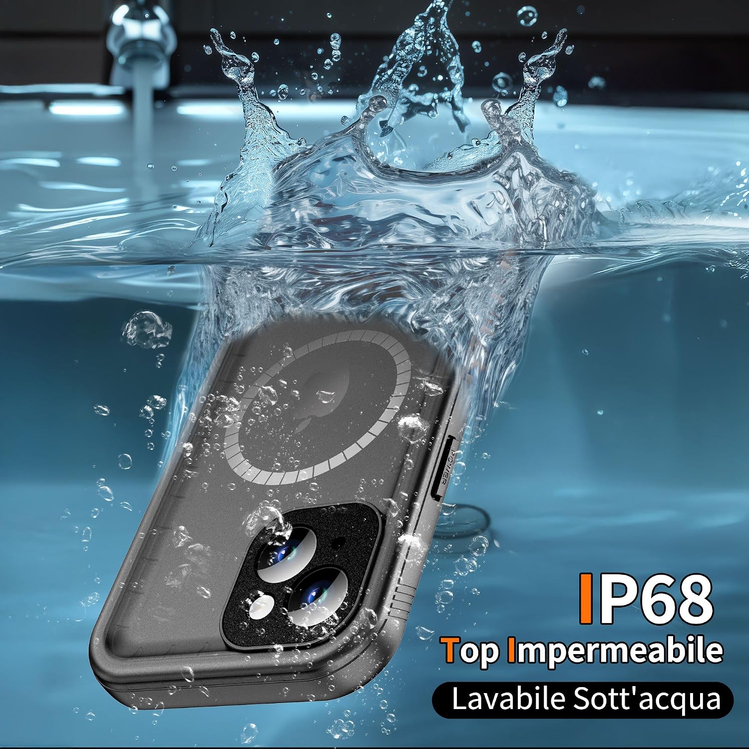 Thumbnail 3 de Cozycase Cover TOP Antiurto IP68 per iPhone 14: protezione militare con impermeabilità integrale