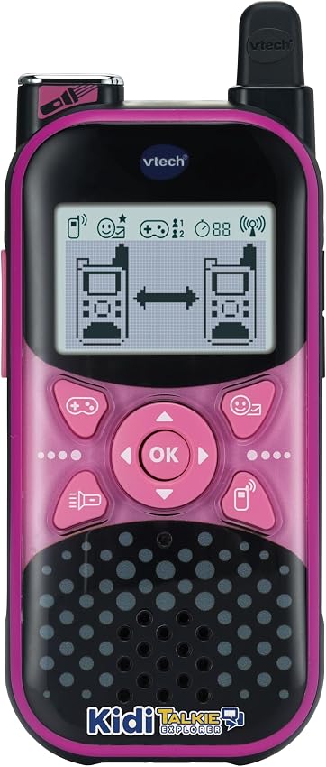 Detalle 2 de VTech KidiTalkie Explorer morado/rosa para niños +4