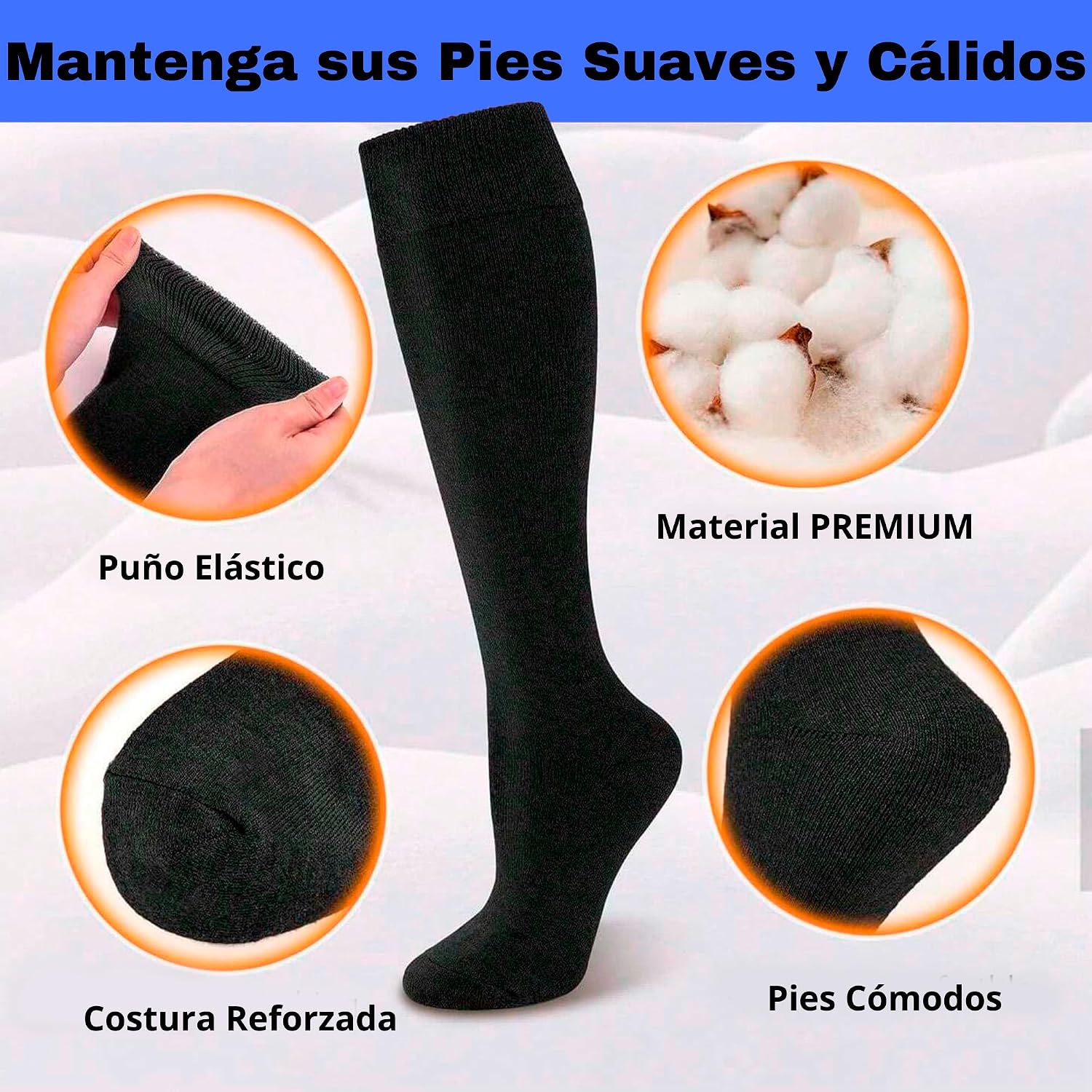 Detalle de PS PROUTHS Calcetines térmicos altos hasta la rodilla
