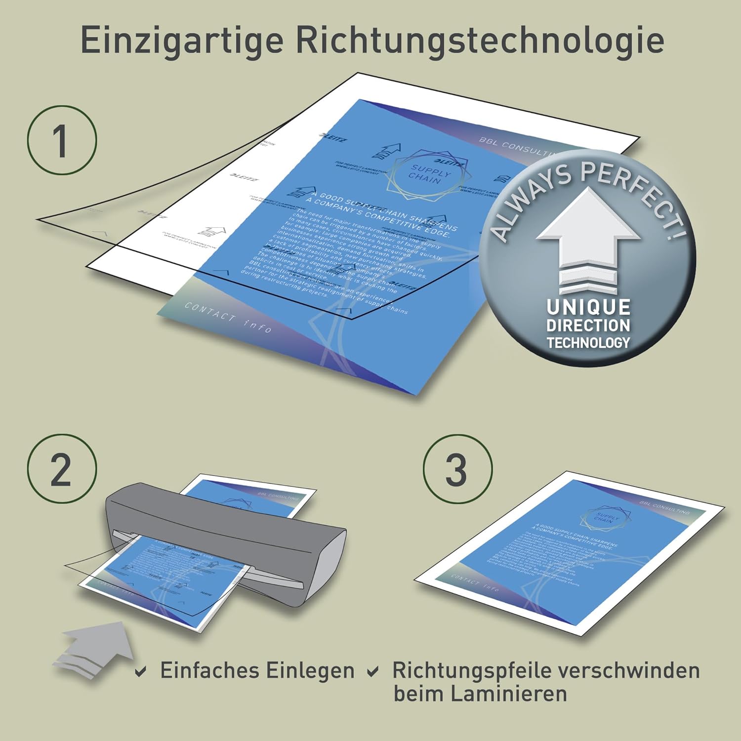 Thumbnail 2 de Leitz Heißlaminierfolien A4 100 Mikron, 100er Pack – Glänzend, Transparent, UDT-basiert