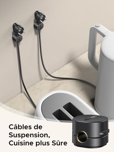 Detalle 2 de UGREEN 6 Pièces Organisateur de Câble Magnétique – Clips de Câbles