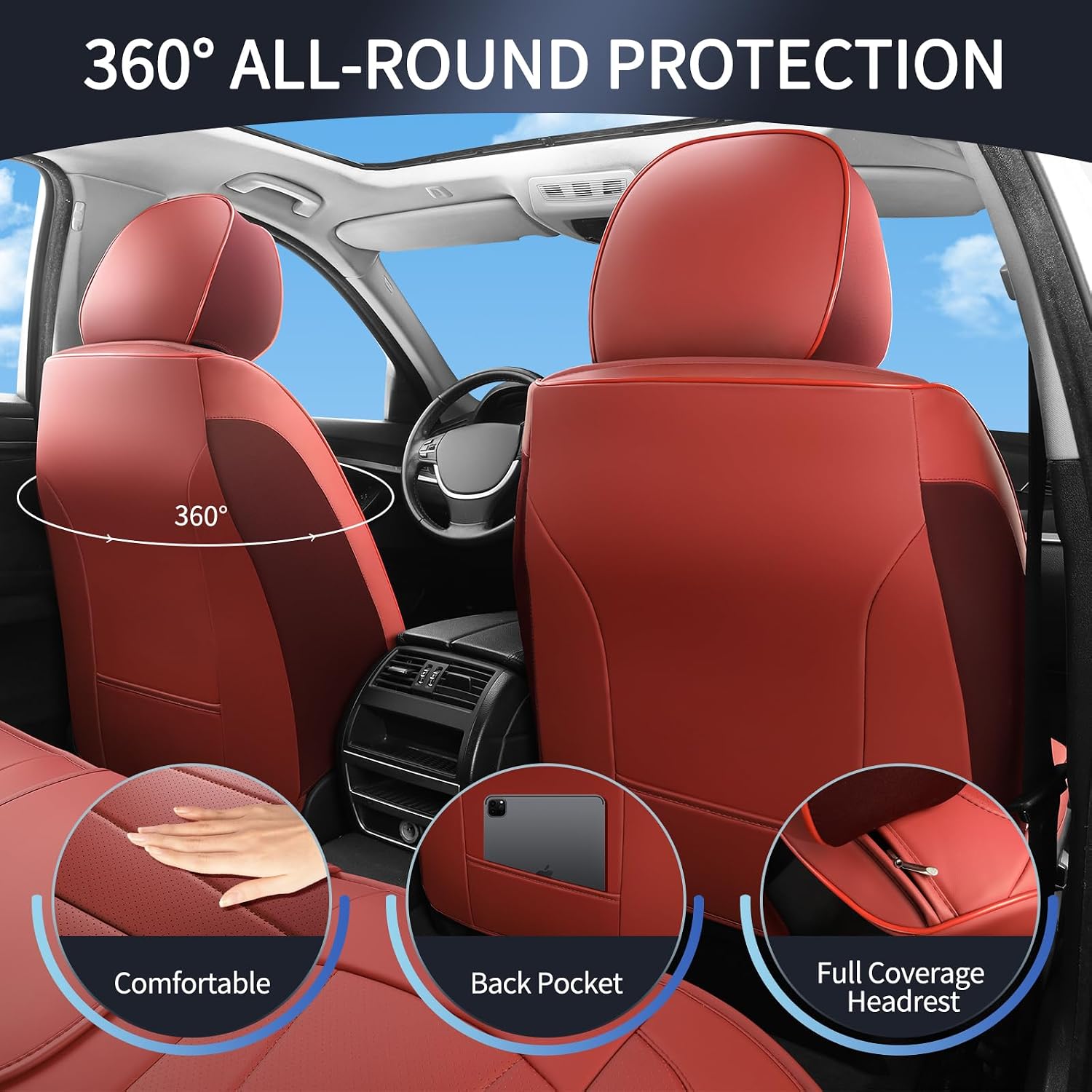 Thumbnail 4 de CarLuxor Leather Car Seat Covers