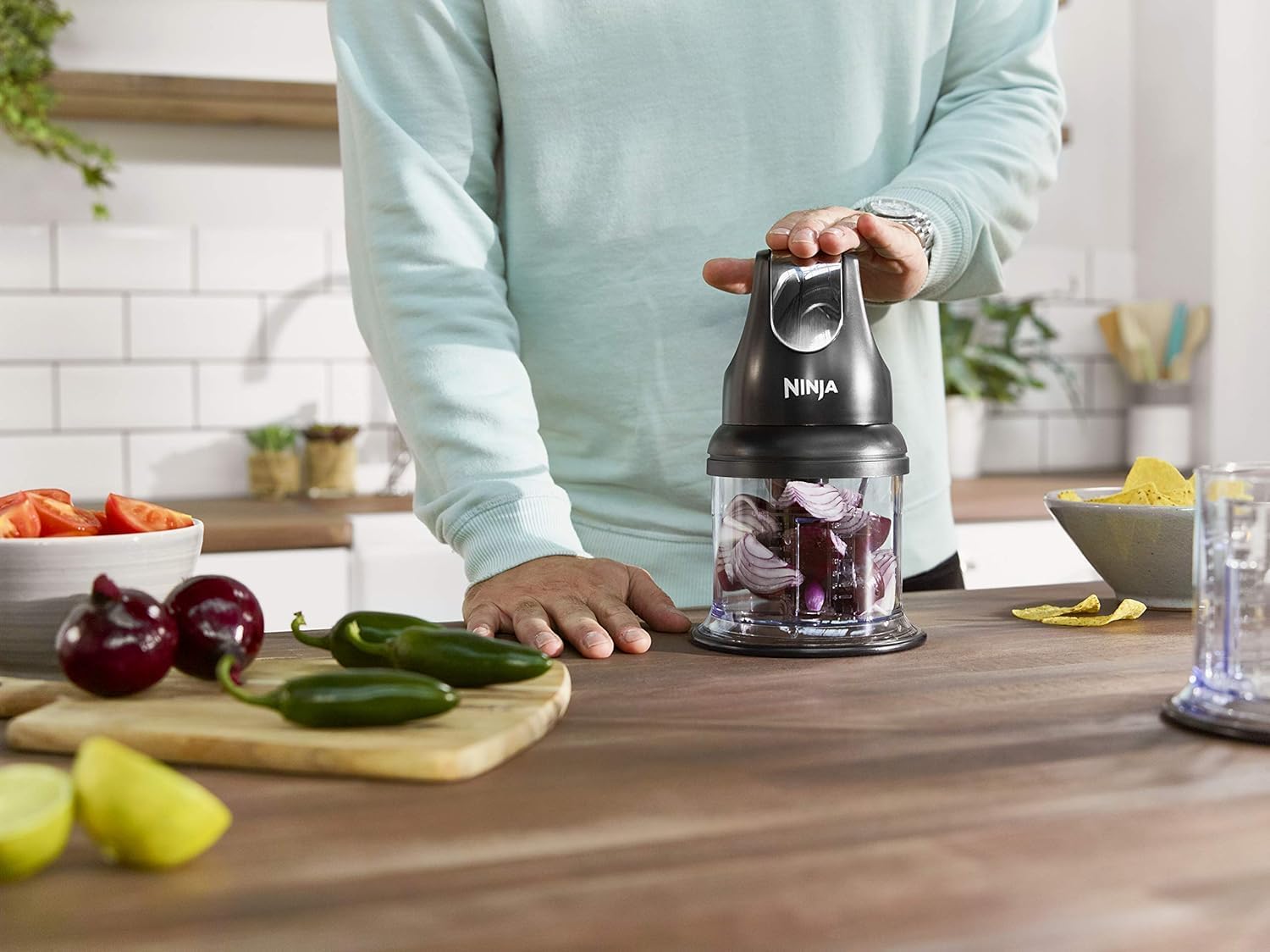 Thumbnail 1 de Ninja Express Chop Mini NJ1002EUBK: tritatutto compatto per verdure ed erbe aromatiche