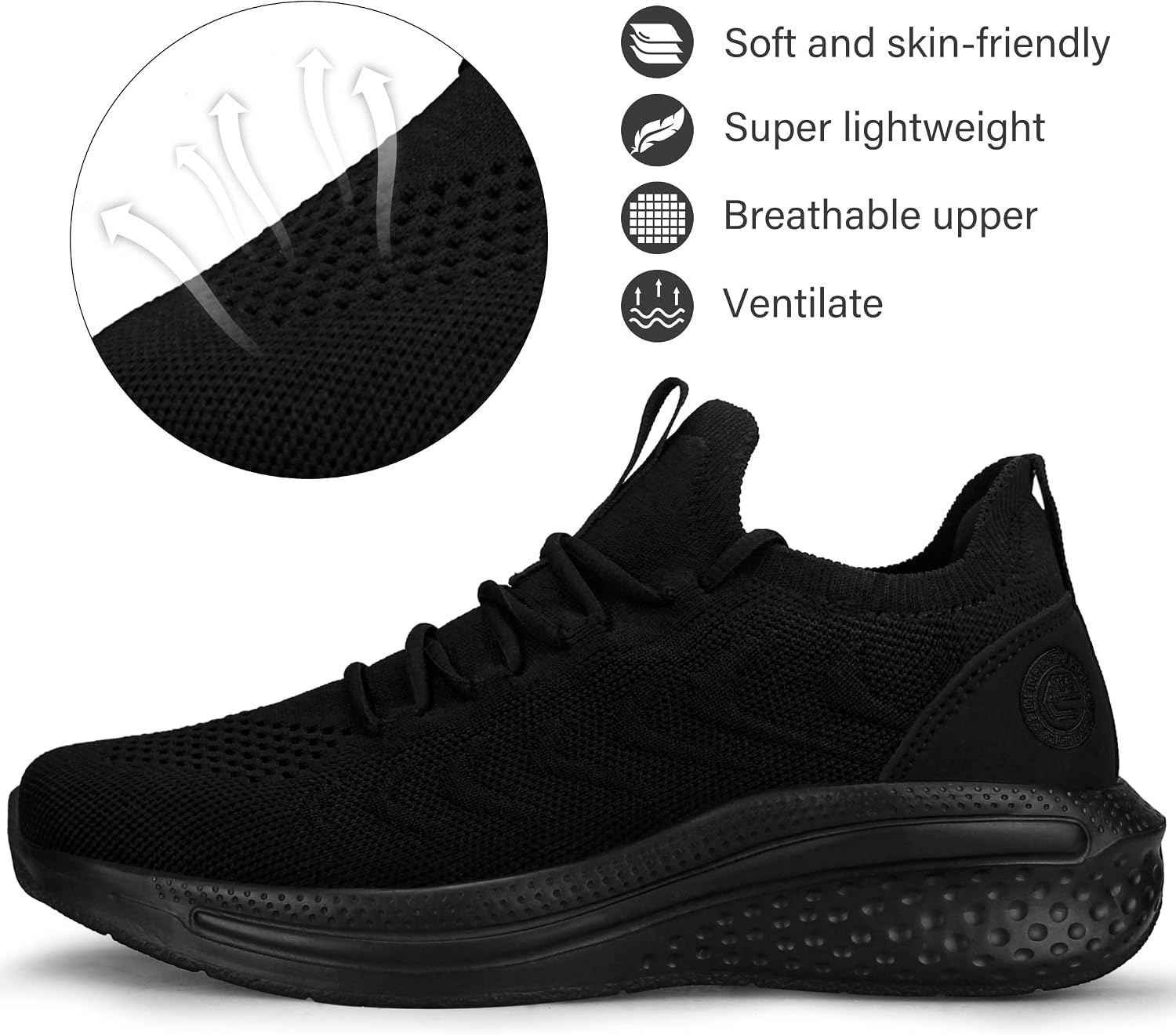Detalle 2 de Pujcs Men's Tennis Shoes Slip-On Sneakers