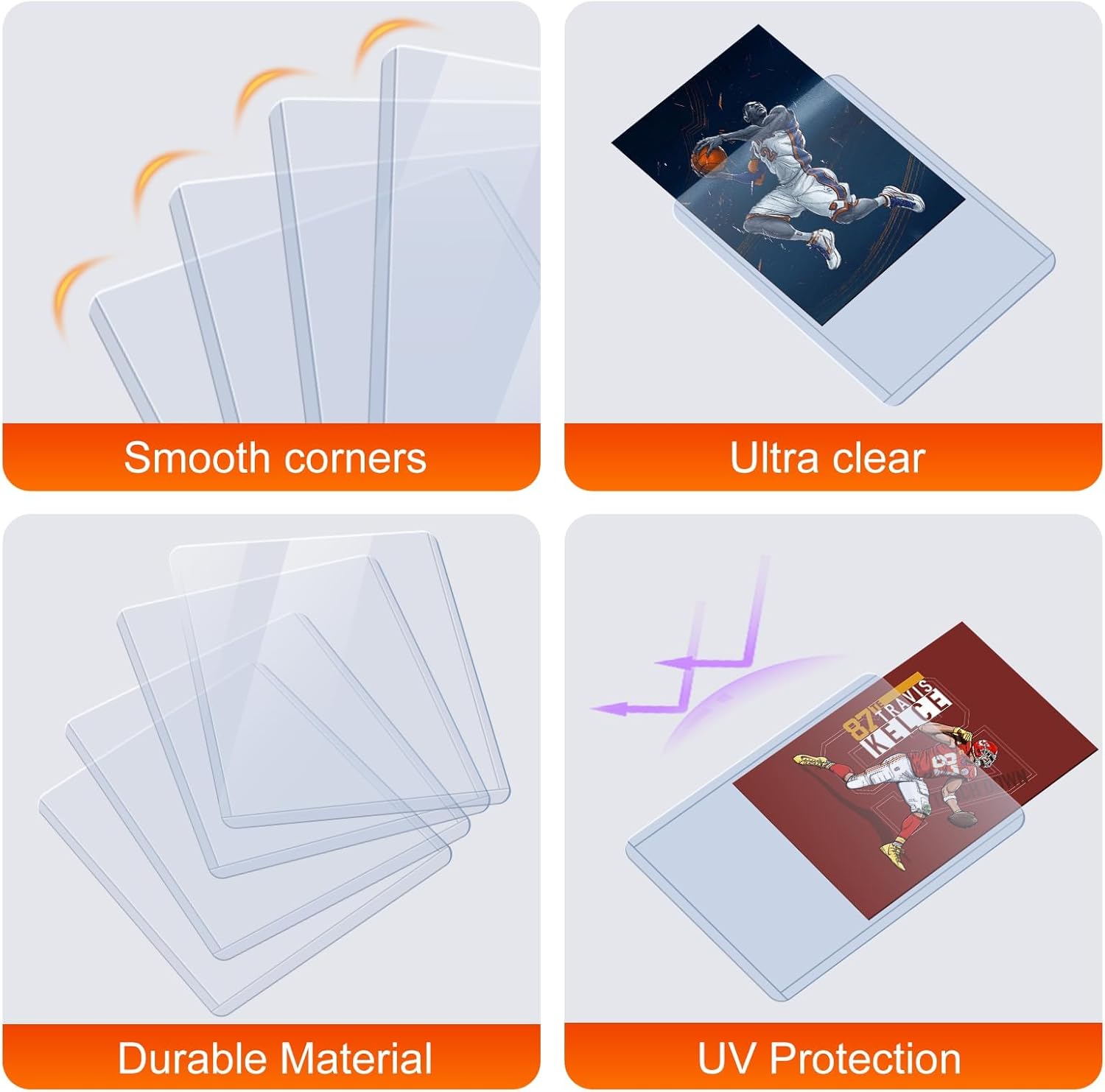 Detalle de Top loaders 200 Piece Bundle: 100 hard 3" x 4" toploaders + 100 clear sleeves