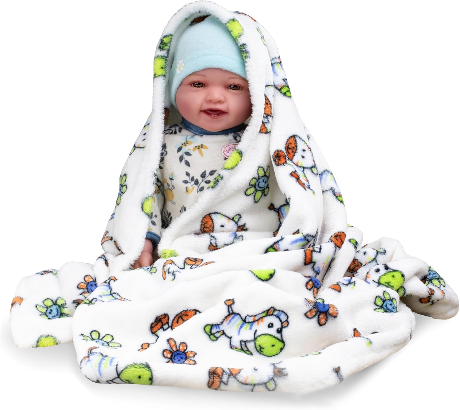 Thumbnail 4 de PinkZebra Kuscheldecke Baby Decke 70 x 100 cm – Flauschige Fleecedecke für Buggy, Auto und Kinderbett