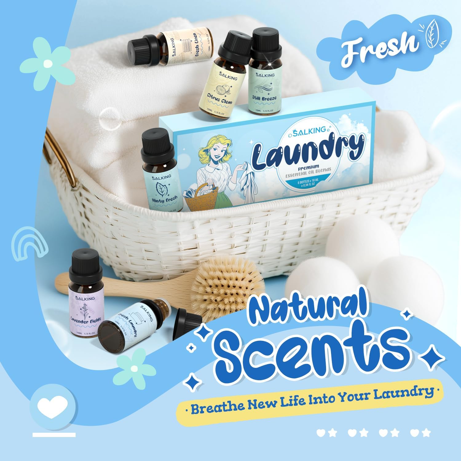 Thumbnail 1 de SALKING Laundry Fragrance Oils: Premium Essential Oil Set for Diffusers and Laundry