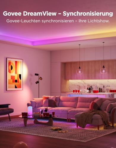Detalle 2 de Govee LED Strip Light 5m RGBWWIC mit LuminBlend+ – smarte Farbverläufe inkl. DreamView und Matter-Kompatibilität