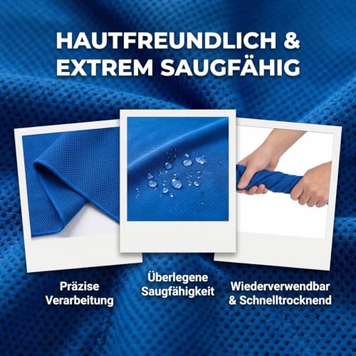 Detalle de TOYANDONA 4 Stück Kühlendes Sporthandtuch 30x100 cm – Wiederverwendbar, Polyester, atmungsaktiv und schnell trocknend