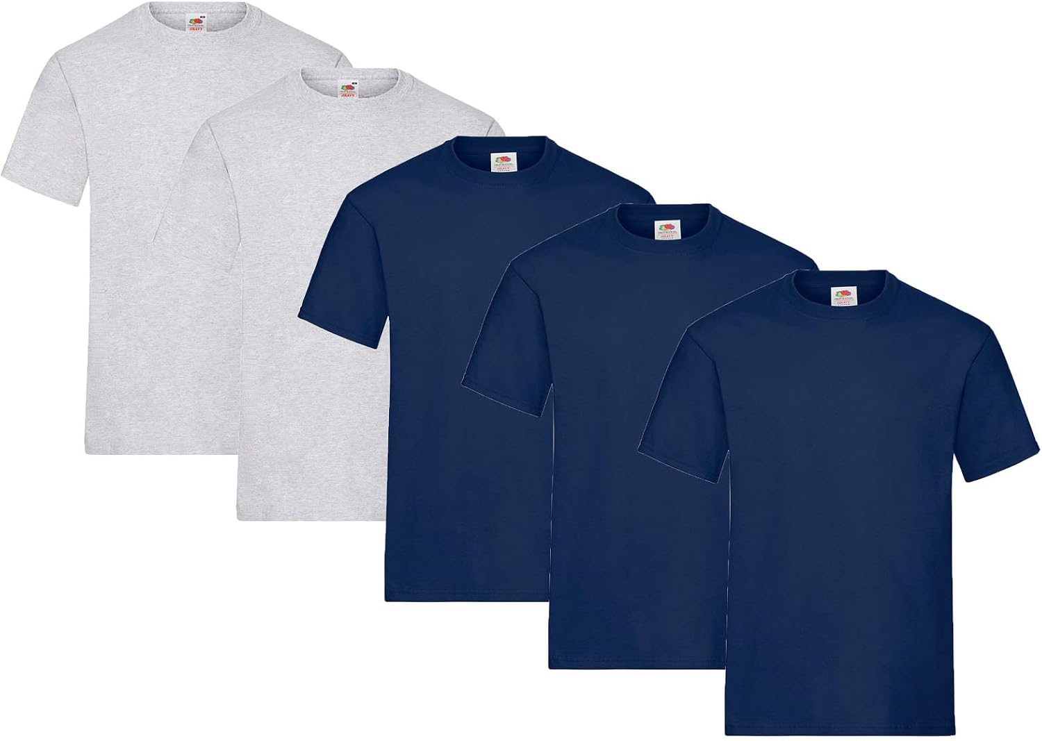 Detalle 2 de Fruit of The Loom Iconic Tee, Lightweight Ringspun 5 Pack – T-Shirt Uomo Bianco (White 30) XL