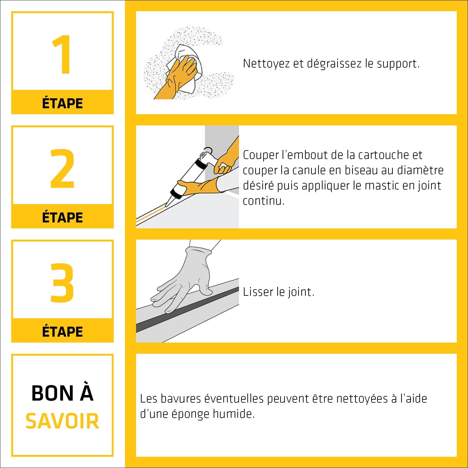 Thumbnail 3 de SIKA Mastic acrylique haute performance – Lot de 3 cartouches SikaSeal-184 Maçonnerie blanc (300 ml × 3)