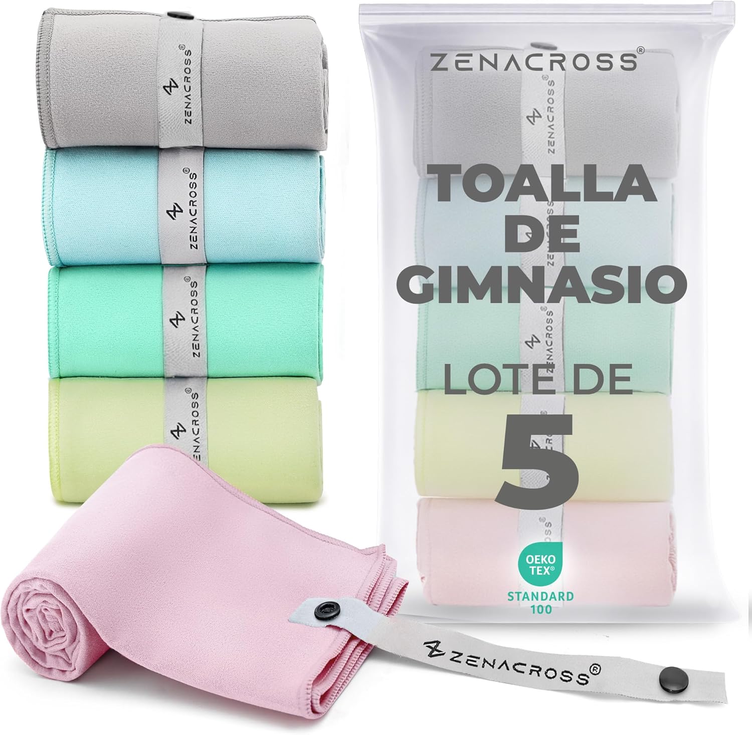ZENACROSS Toalla Microfibra 40 x 77 cm