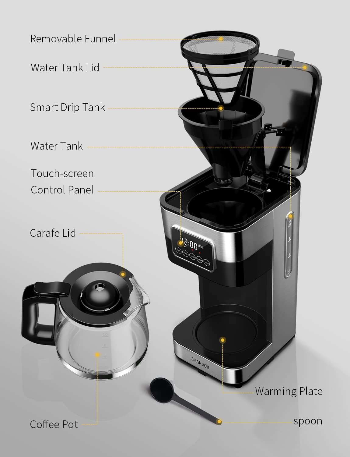 Thumbnail 6 de SHARDOR 10-Cup Programmable Coffee Maker