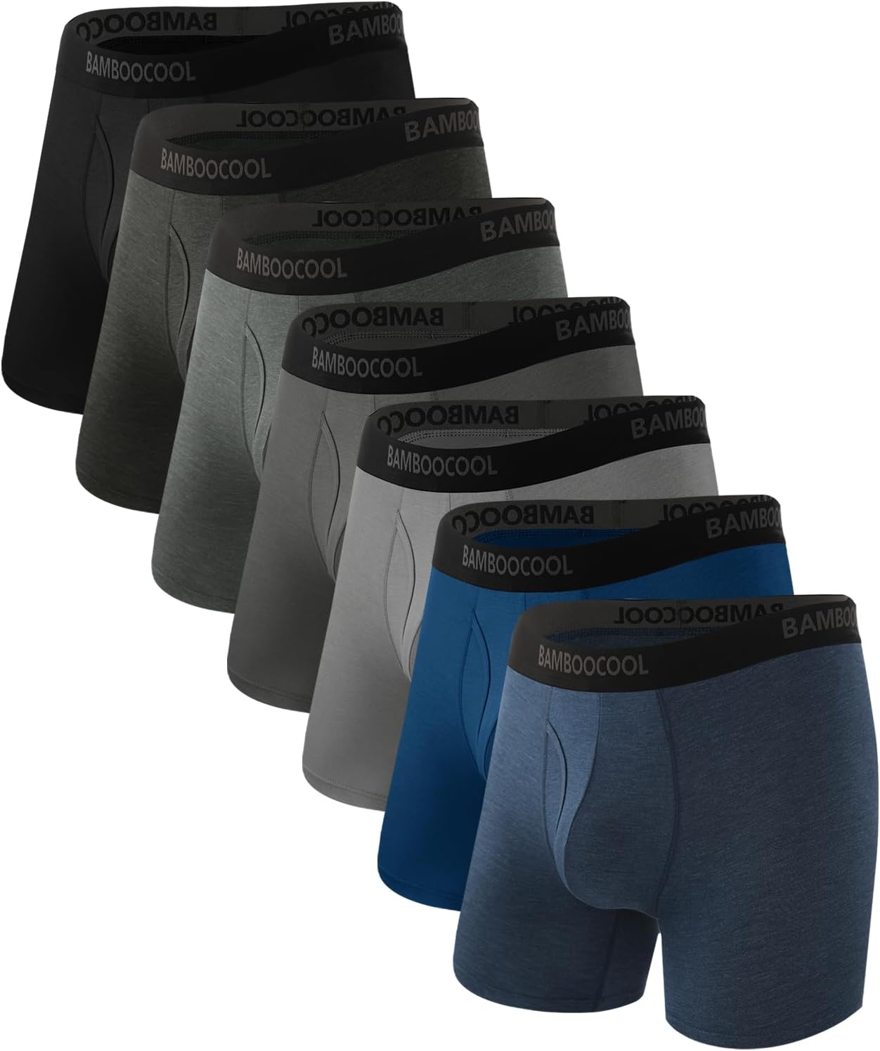 Detalle de BAMBOO COOL Men's Breathable Boxer Briefs with Fly and Moisture-Wicking Design