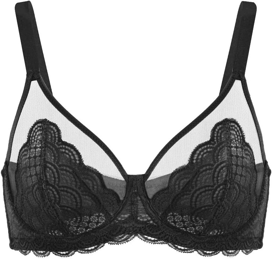 Thumbnail 4 de HSIA Minimizer Bra for Women, Large Bust Full Coverage Lace Plus Size (Mermaid Scales)