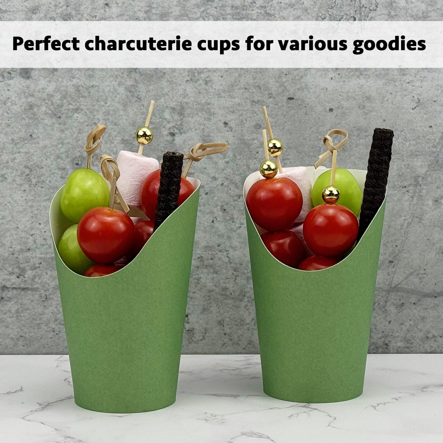 Thumbnail 4 de CAMKYDE Charcuterie Cups Sage Green, 12 oz Paper Fry Cups, 50-Pack