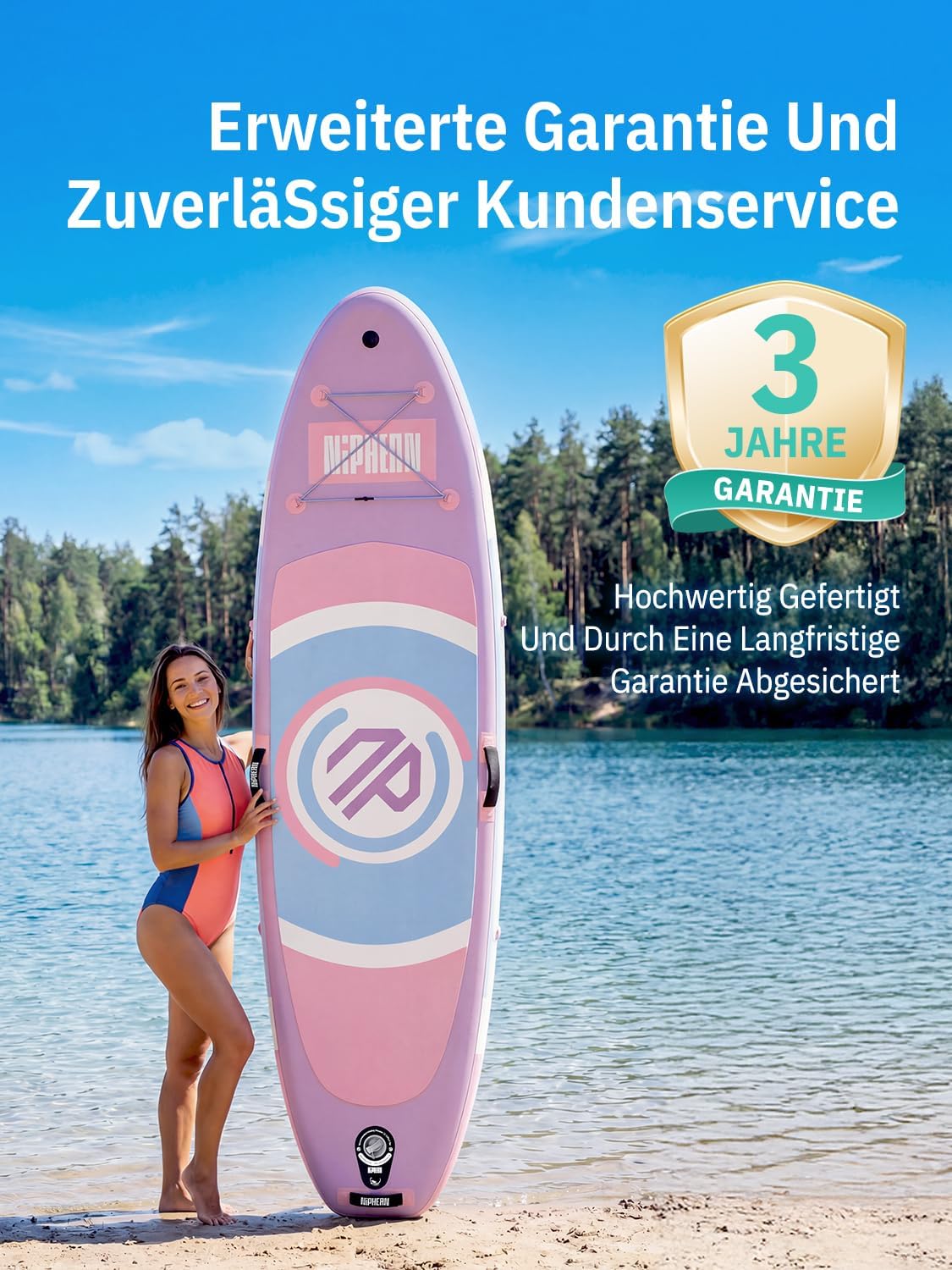 Thumbnail 6 de Niphean Stand Up Paddling Board mit Sitz (8 kg, 305×83×15 cm) – ultraleichtes SUP für Frauen, Yoga & Haustier-Freundlich