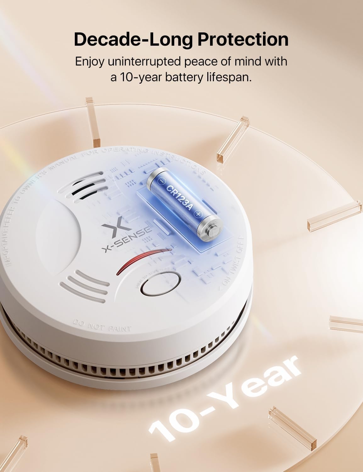 Detalle de Smoke alarm SD11 with 10-year battery