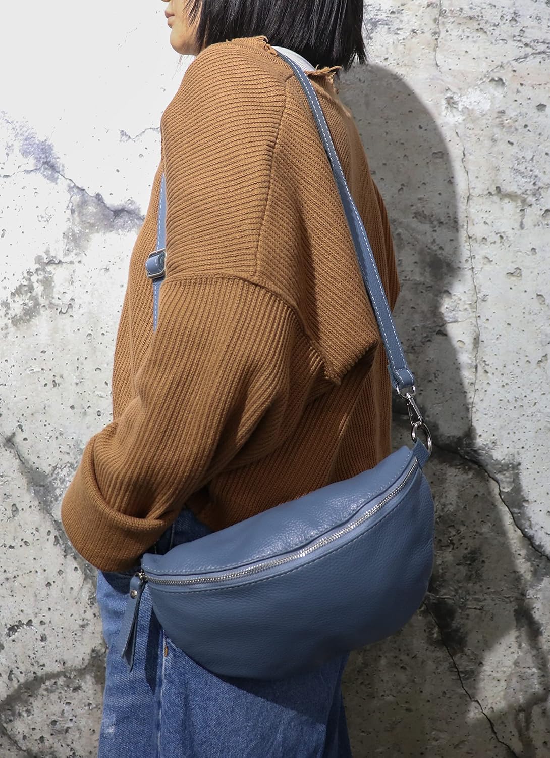 Thumbnail 6 de SH Leder ® Lala G399: Marsupio unisex in vera pelle, 30 x 18 cm, perfetto per festival e viaggi