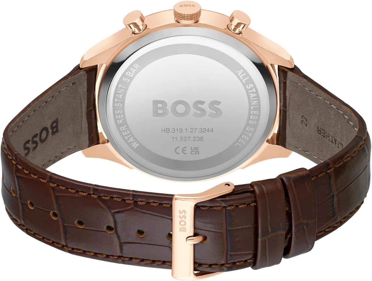 Thumbnail 2 de BOSS Orologio Cronografo al Quarzo Collezione Gregor da uomo – cinturino pelle marrone