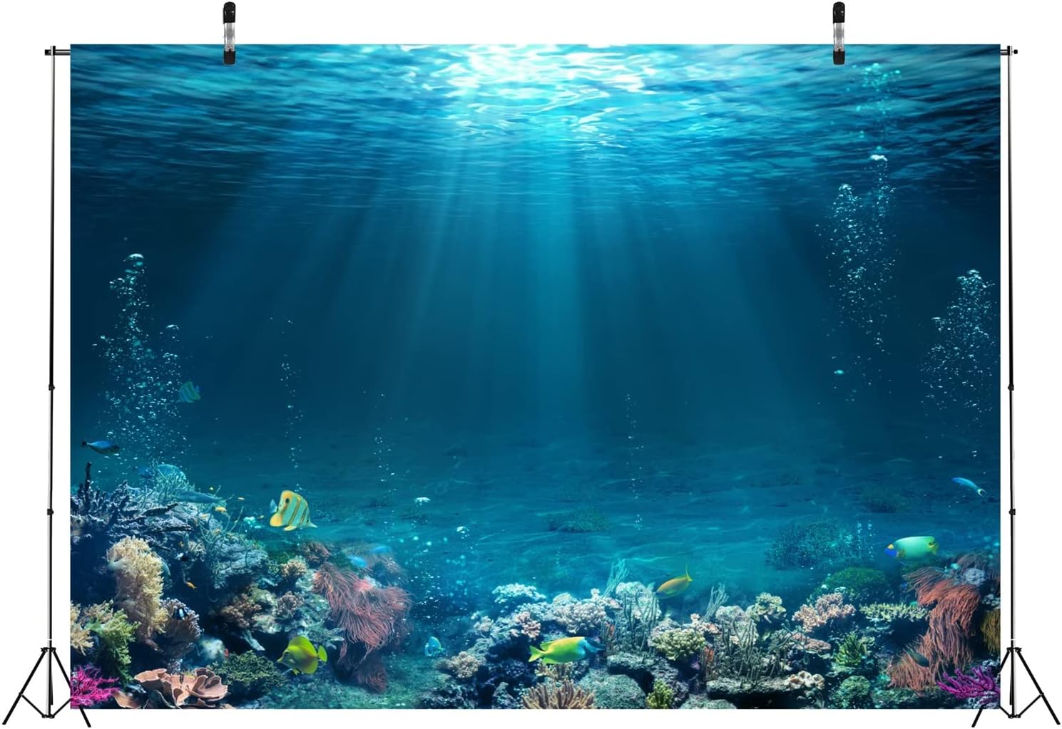 Detalle de BELECO Underwater World Backdrop (2.1x1.5m) polyester fabric undersea photography background
