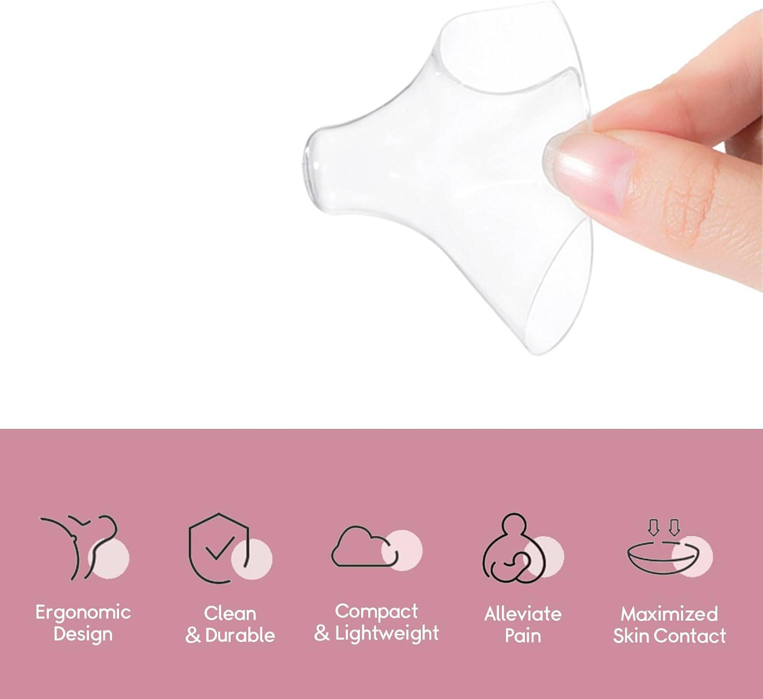 Detalle de Nipple Shields for Breastfeeding Newborn — 20mm, 2-Pack, BPA-Free Soft Silicone
