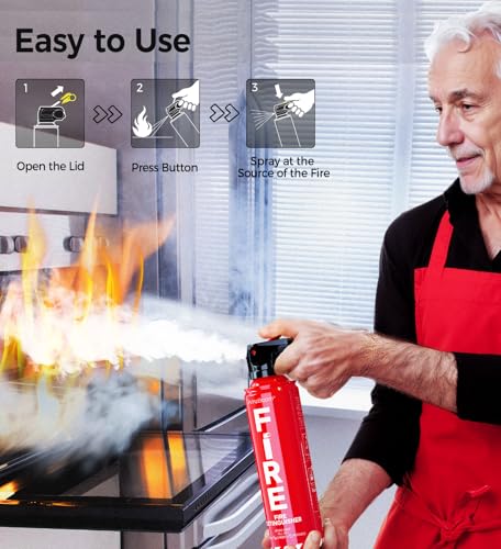 Thumbnail 2 de AmzBoom 2-Pack Fire Extinguisher for Home, Kitchen, Car, and Grill – Eco-Friendly, 8-in-1 Protection