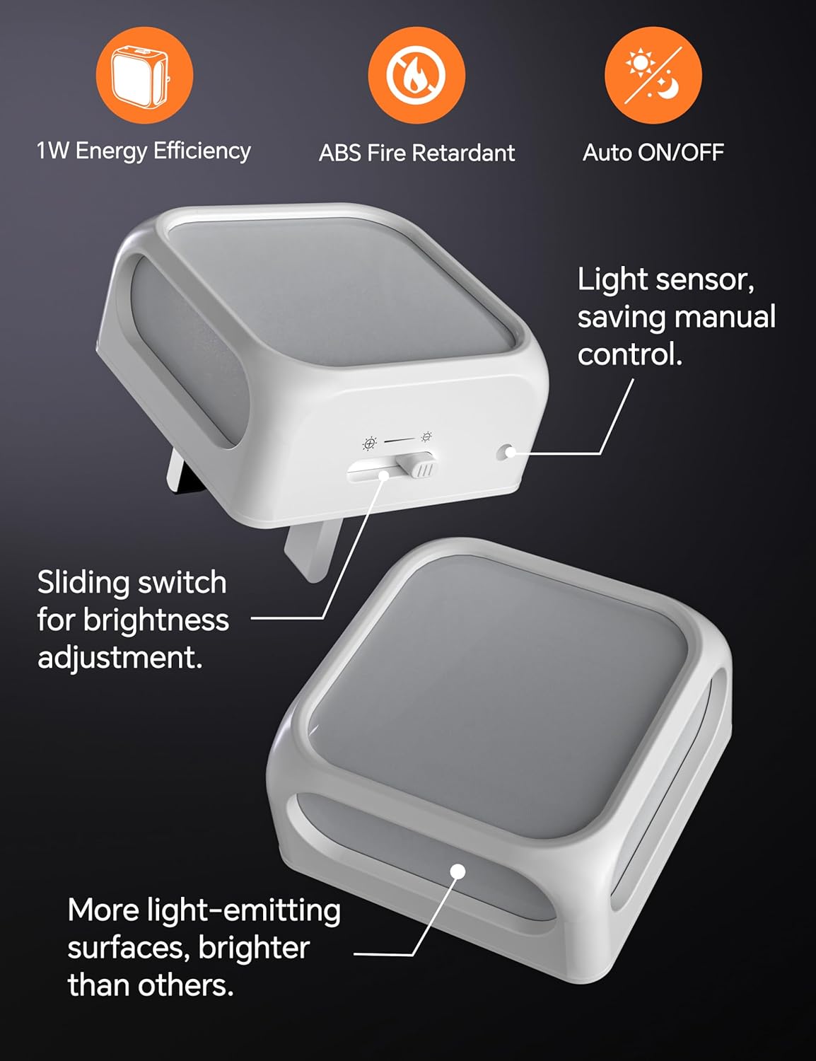Detalle 2 de PURSNIC Night Light Plug in Wall 4000K