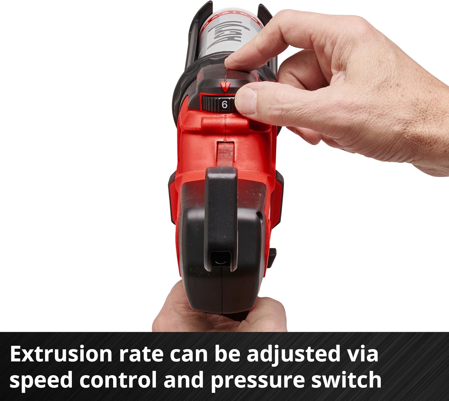 Thumbnail 5 de Einhell 18V Power X-Change Cordless Caulking Gun (TE-SG 18/10 Li) – Dripless, Adjustable Speed