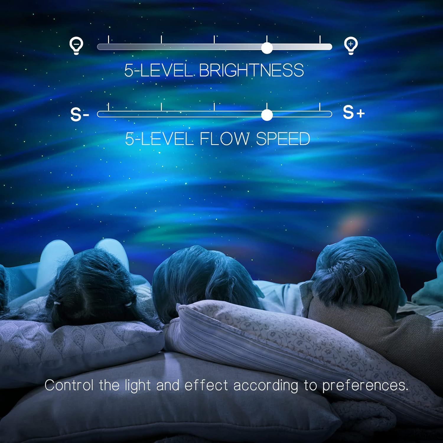 Thumbnail 5 de Northern Galaxy Light Aurora Projector: 33 Effects, Bluetooth Speaker, and Soothing White Noise in a Playful Elephant Lamp