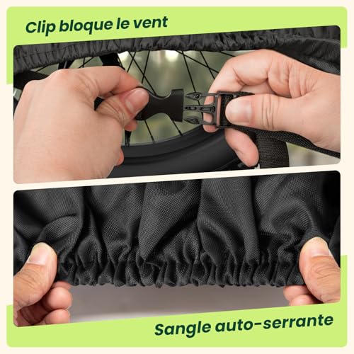 Thumbnail 2 de IPSXP Housse Vélo Oxford 210D Noir (208×112×76 cm) – Protection extérieure pour VTT et Route