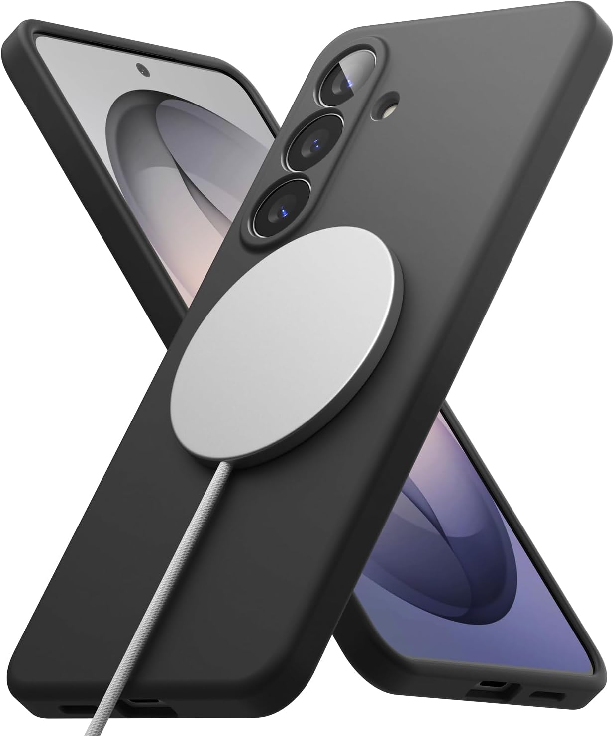 Detalle de Ringke Silicone Magnetic für Samsung Galaxy S26 Plus Hülle – Schwarz, kompatibel mit MagSafe