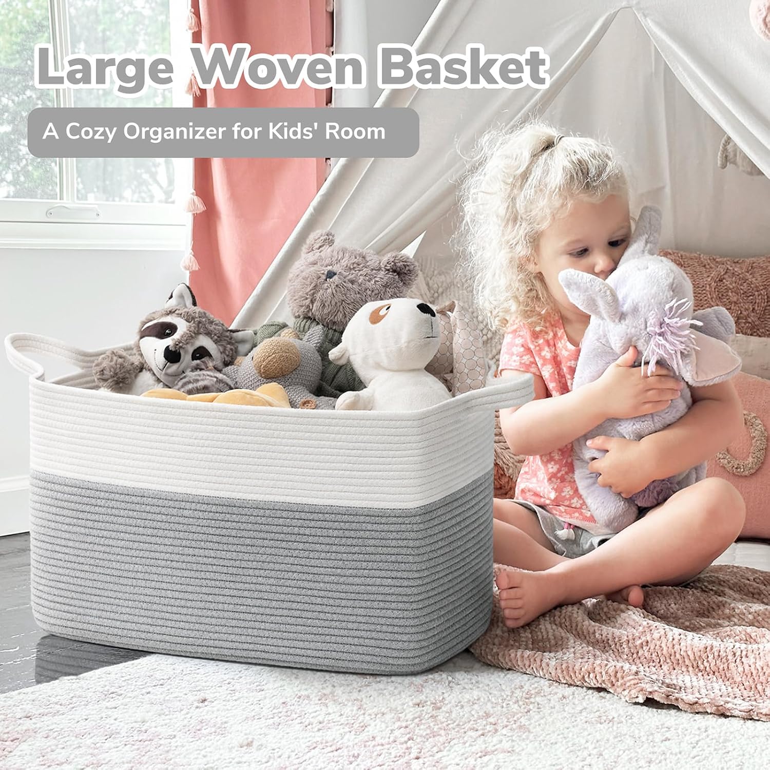 Detalle 2 de Goodpick Woven Rope Storage Basket Cotton Rope