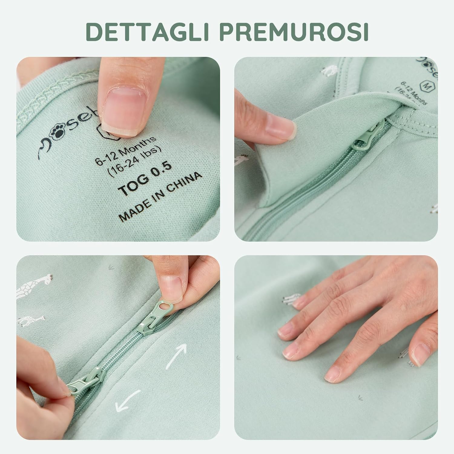Thumbnail 4 de Mosebears Sacco Nanna 0.5 Tog in cotone per neonati – Estate, taglie 0–24 mesi