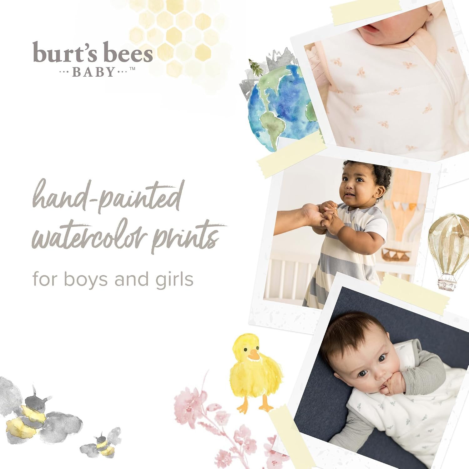 Thumbnail 6 de Burt's Bees Baby Unisex Newborn Essentials Beekeeper Wearable Blanket (100% Organic Cotton)
