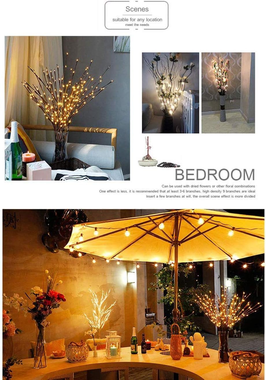 Thumbnail 5 de DK177 2 Pack Led Branch Light Vase Filler 20 LEDs 30 Inch