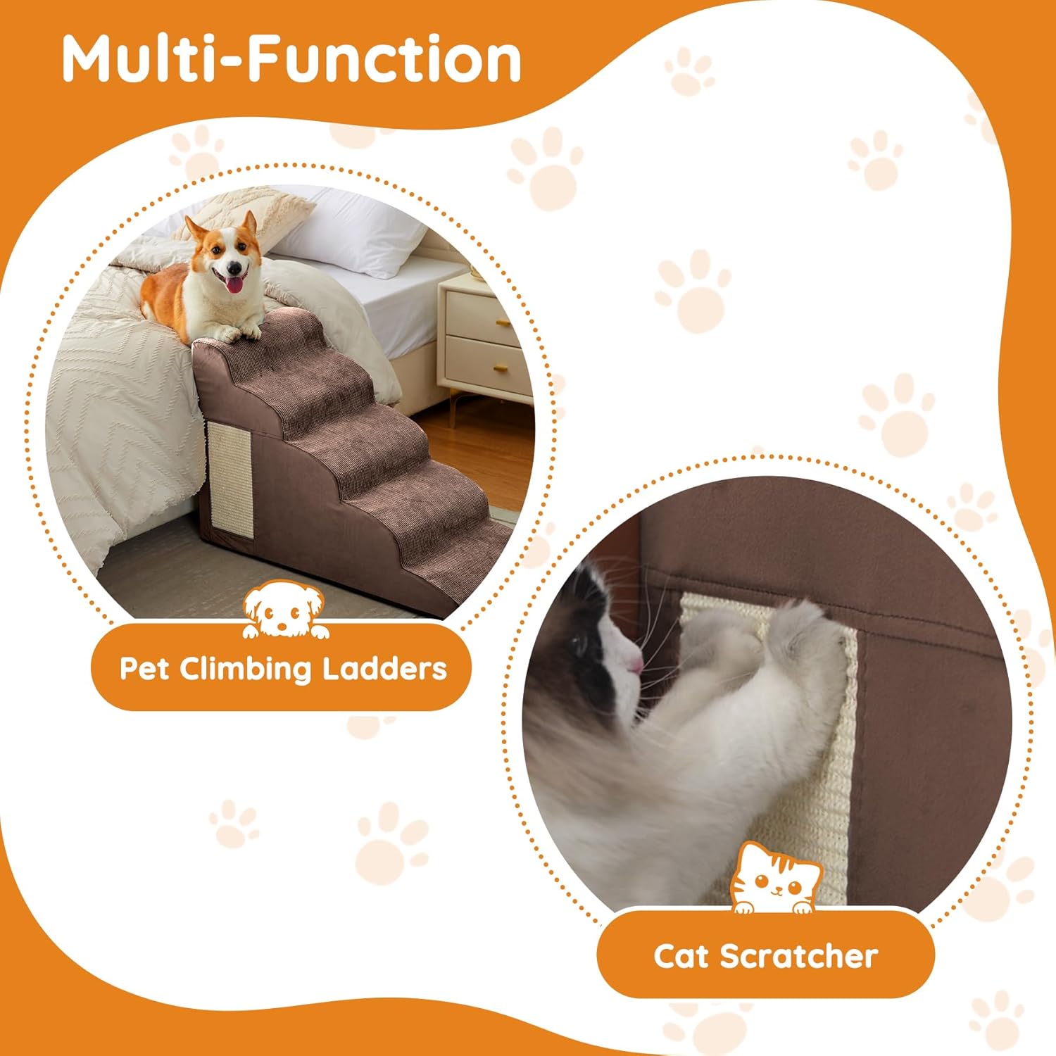 Thumbnail 4 de Dog Pet Stairs 3-Step Curved Ramp