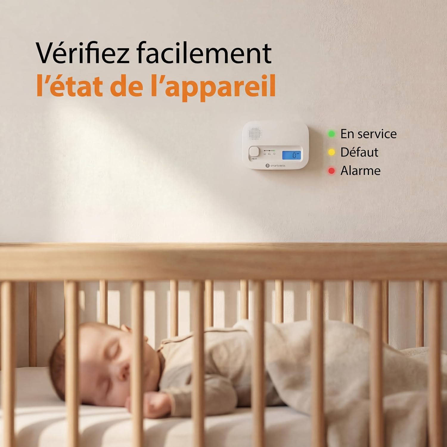 Thumbnail 4 de Smartwares FGA-13041 détecteur de monoxyde de carbone (CO) avec écran et bouton de test – capteur 10 ans