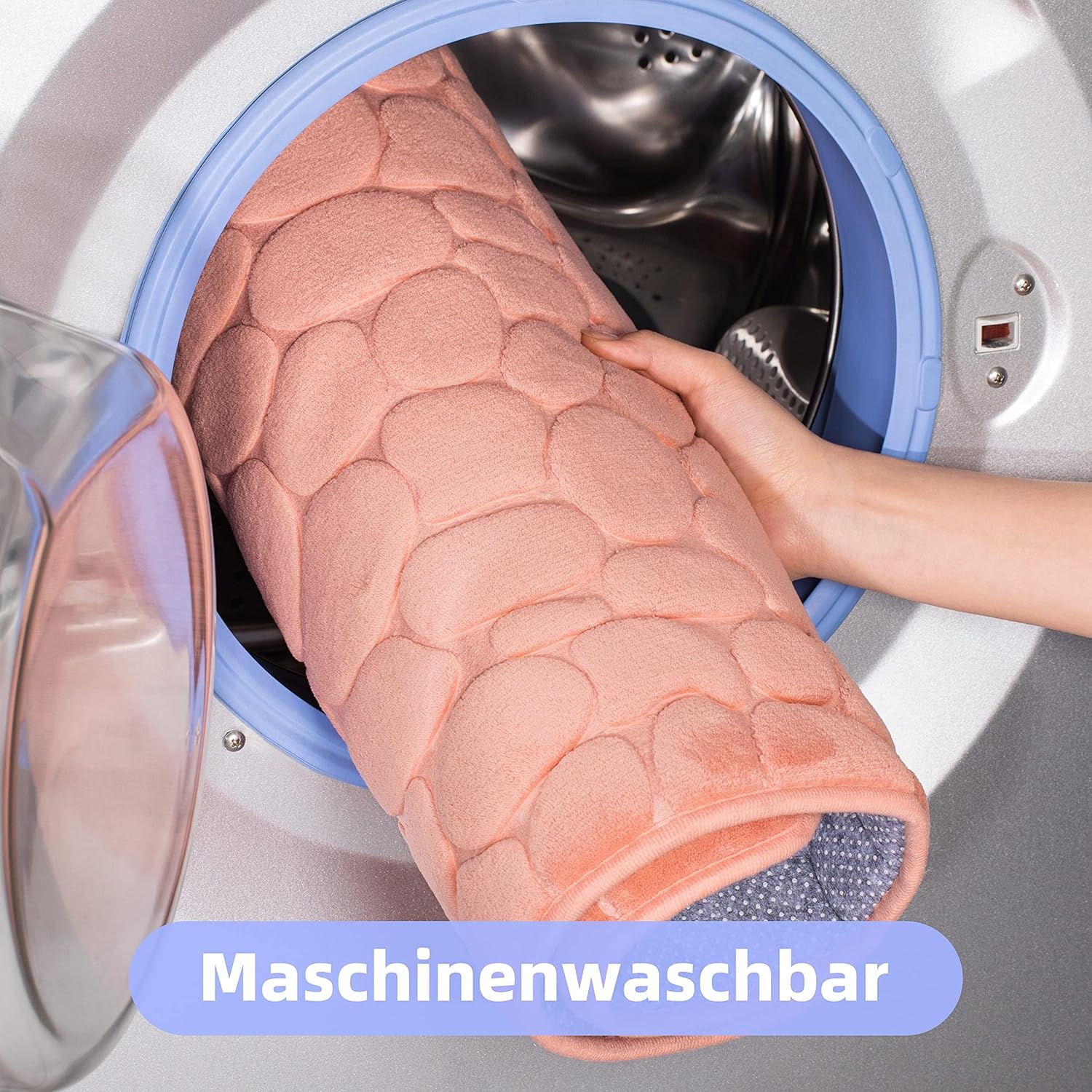 Thumbnail 5 de Chakme tapis de bain absorbant et décoratif antidérapant 60 x 120 cm (rose)