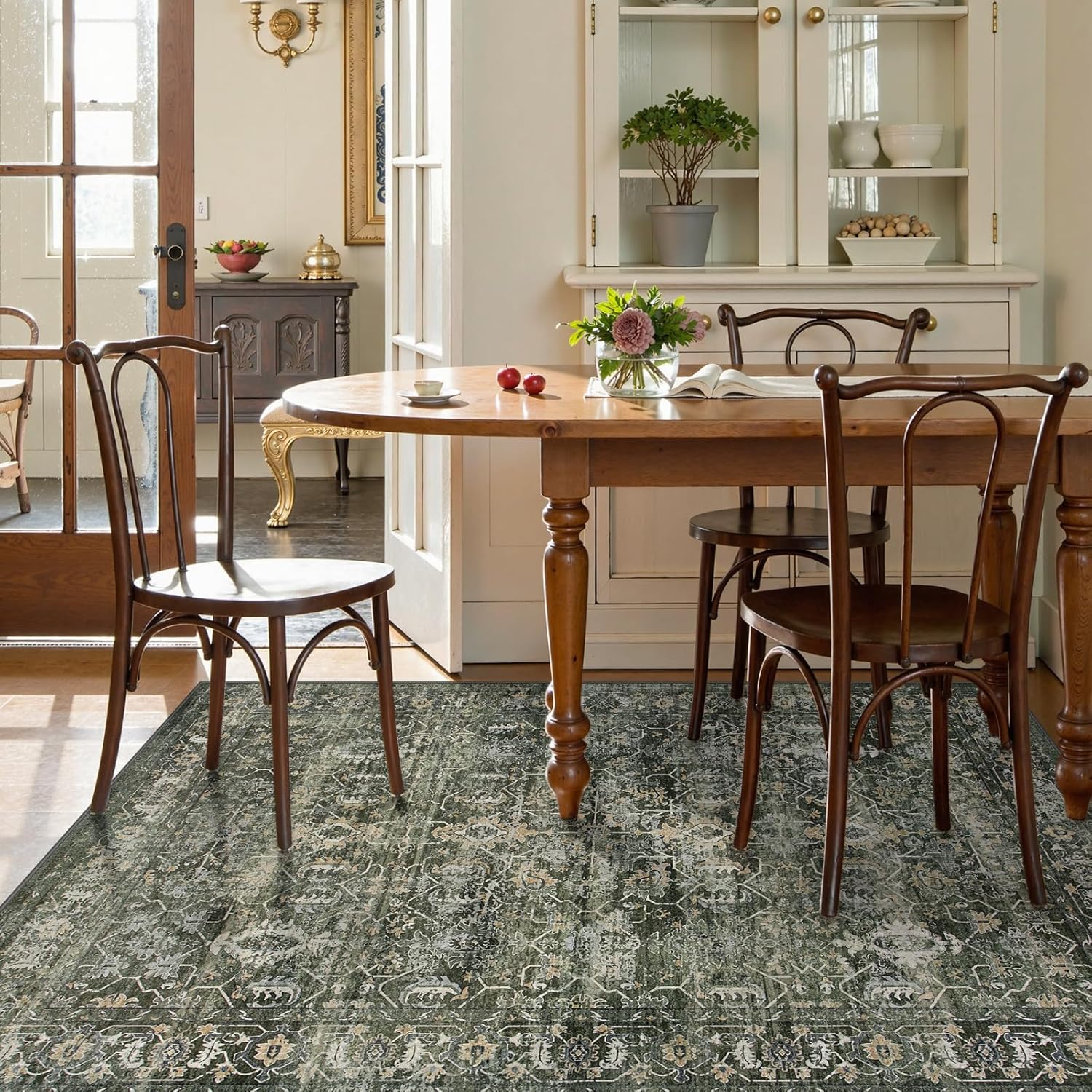 Thumbnail 2 de Lahome Margot Washable 5x7 Green Area Rug