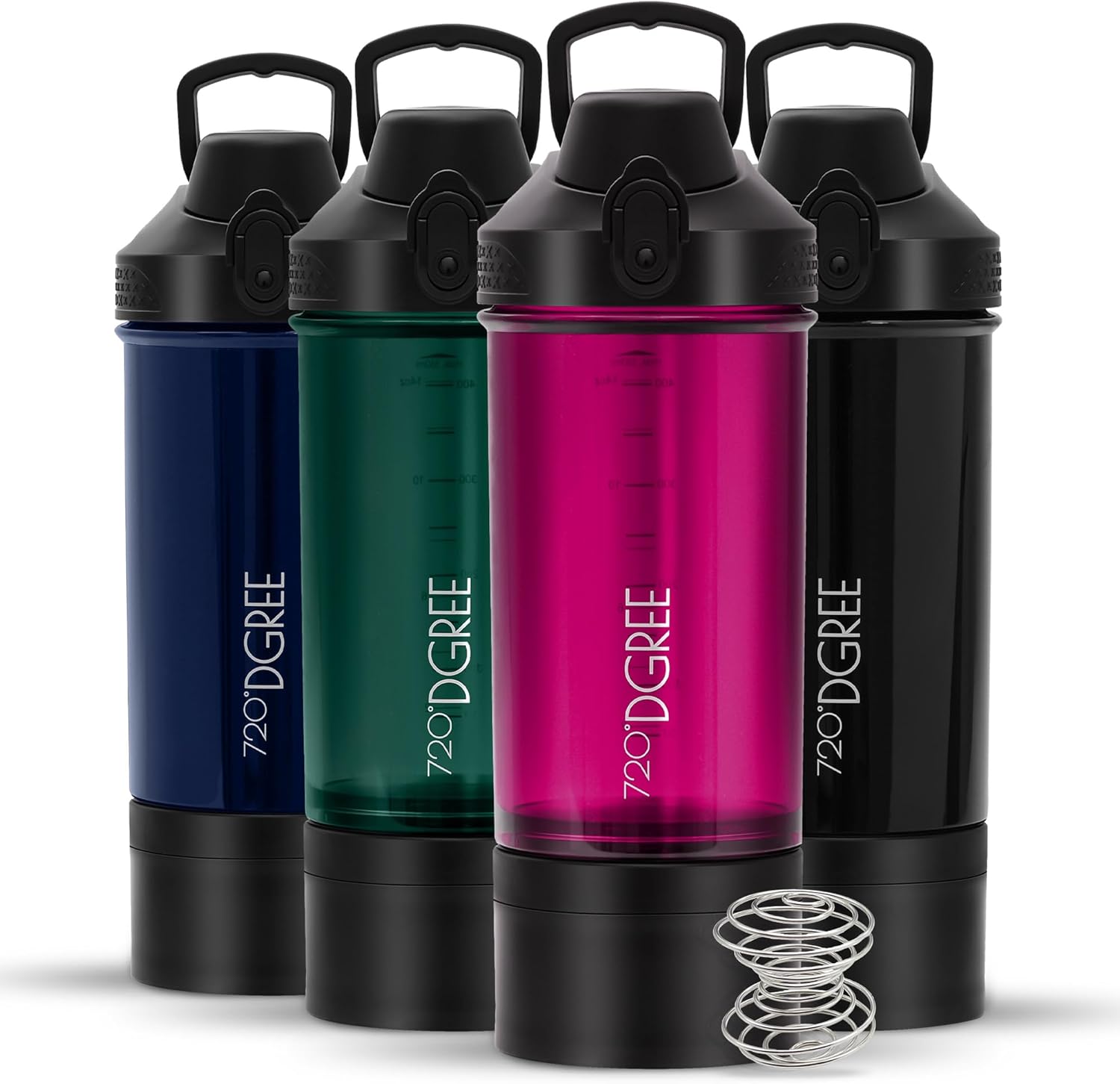 720°DGREE uberShaker Protéiné 550 ml avec compartiment poudre – gobelet shaker étanche sans BPA