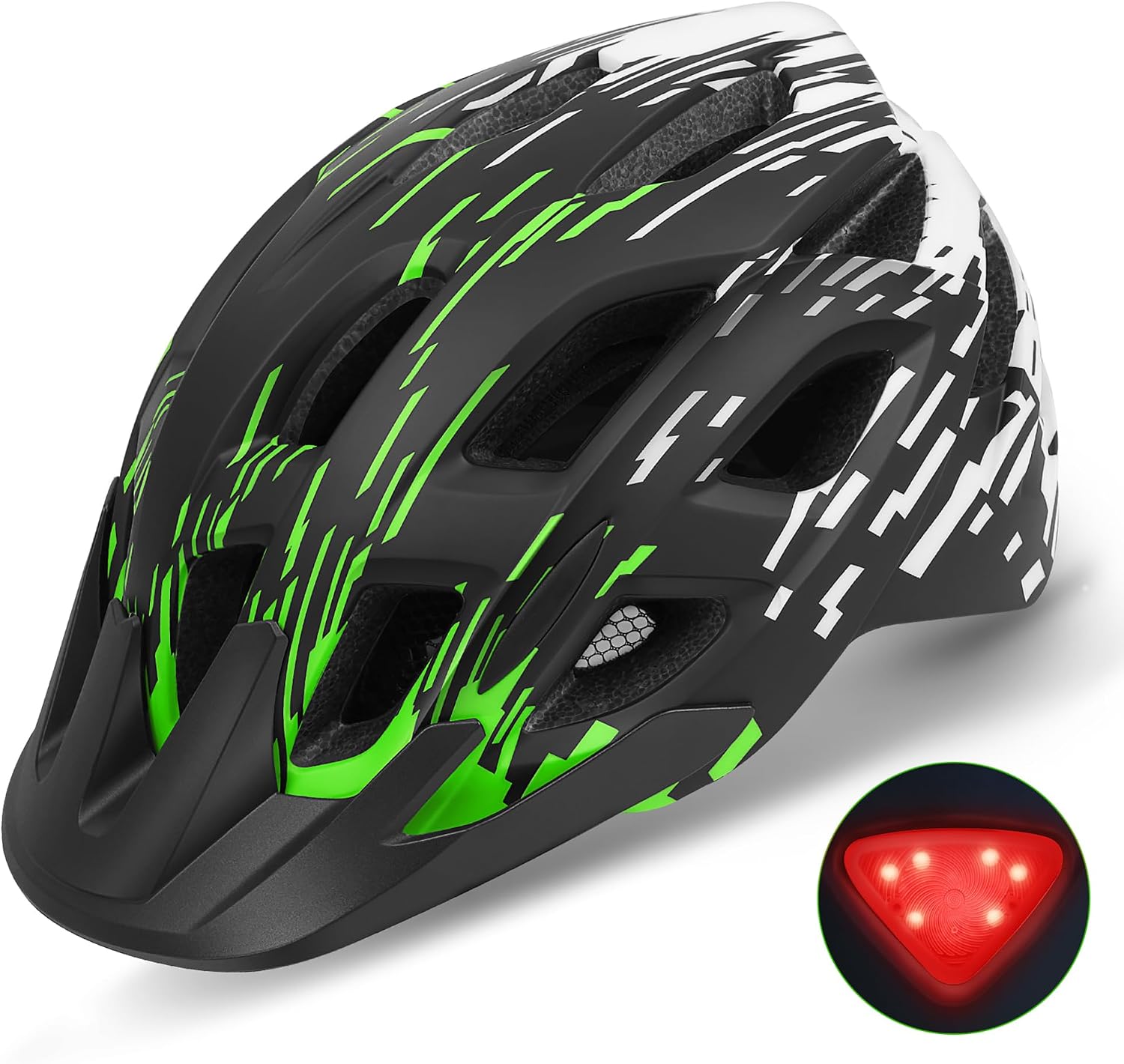Thumbnail 6 de Bike Helmet Lightweight with Tail Light and Visor 57–61cm
